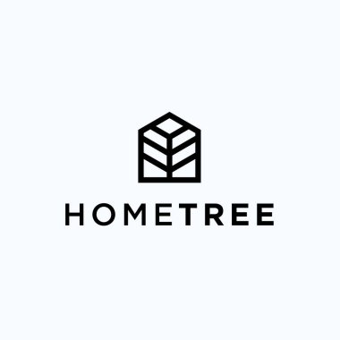 tree house logo design vector illustration