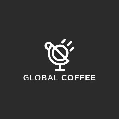 coffee world logo design vector illustration