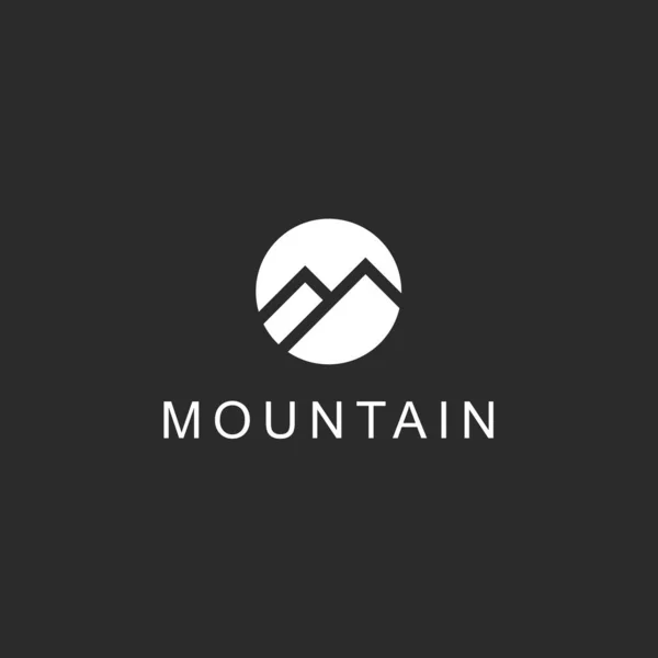 山地标志设计矢量插图 — 图库矢量图片