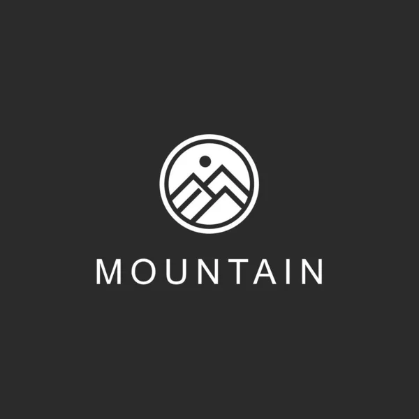 Mountain Logo Design Vector Illustration — Stock Vector