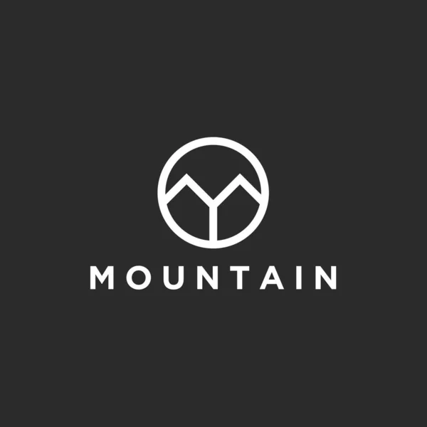 Mountain Logo Design Vector Illustration — Stock Vector