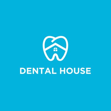 dental house logo design vector illustration