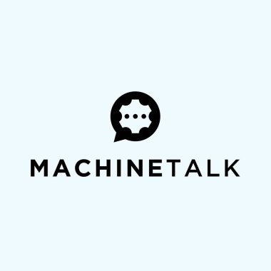 chat gear logo design vector illustration