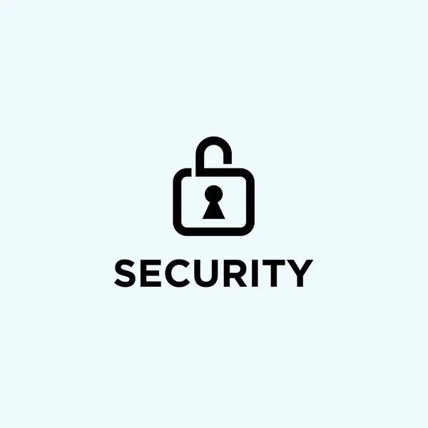 Padlock Logo Design Vector Illustration — Archivo Imágenes Vectoriales