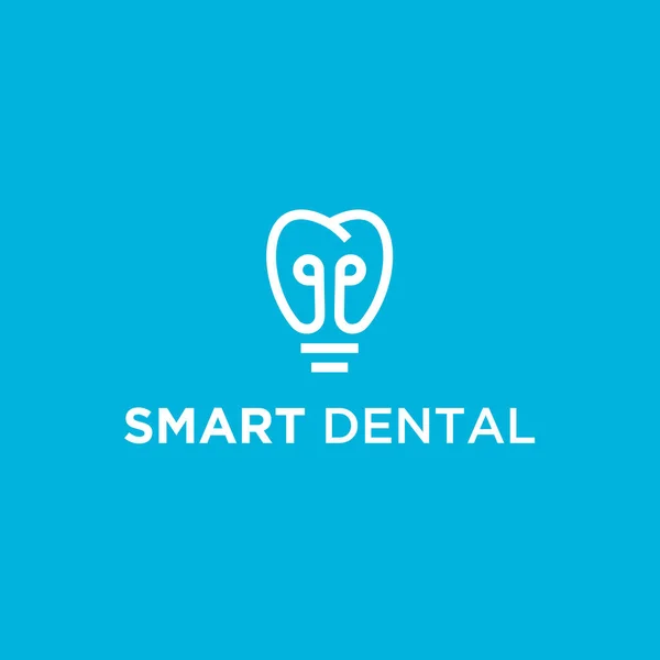 Dental Bulb Logo Design Vector Illustration Stock Illustration