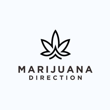 cannabis cbd logo design vector illustration clipart