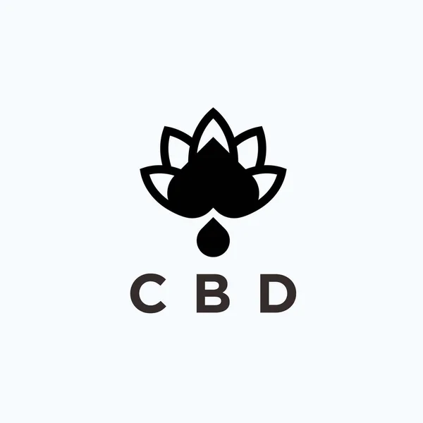 Cannabis Cbd Logo Design Vector Illustration — Stock Vector