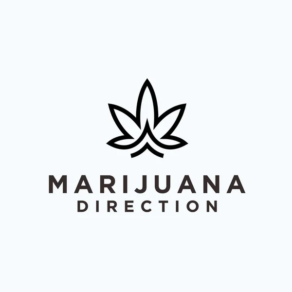 Cannabis Cbd Logo Design Vector Illustration — Archivo Imágenes Vectoriales