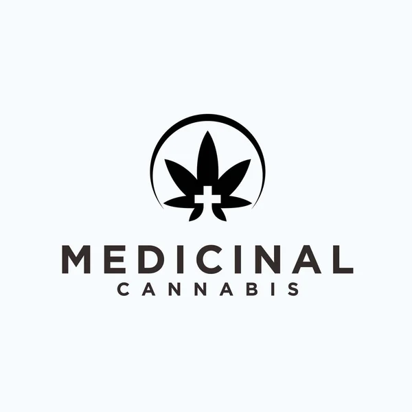 Cannabis Cbd Logo Design Vector Illustration — Vetor de Stock