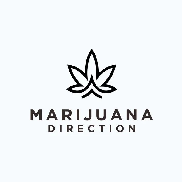 Cannabis Cbd Logo Design Vector Illustration Stock Illustration