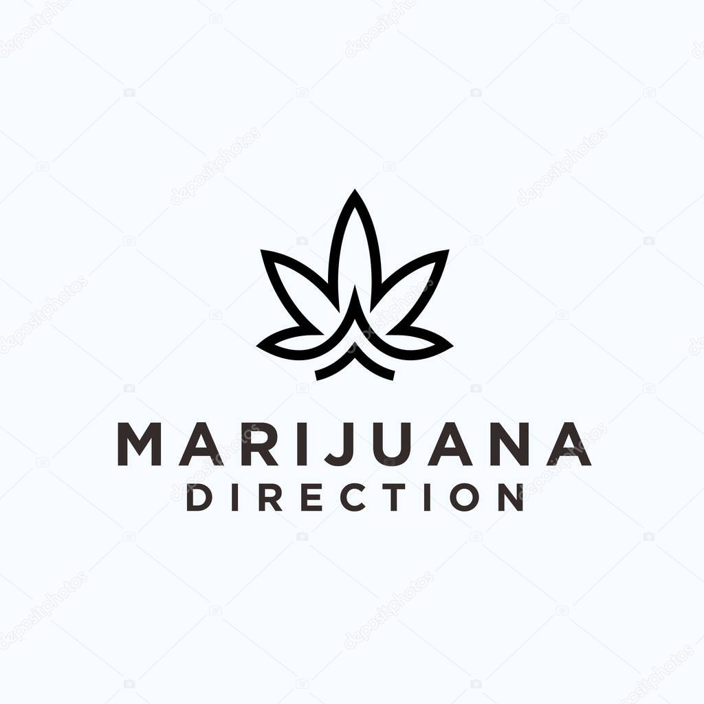 Cannabis cbd logo design vector illustration