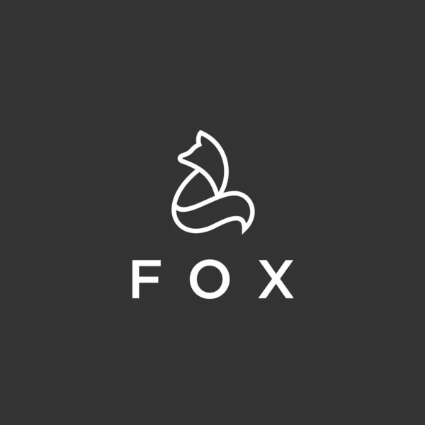 Fox Logo Design Vector Illustration Stock Illustration
