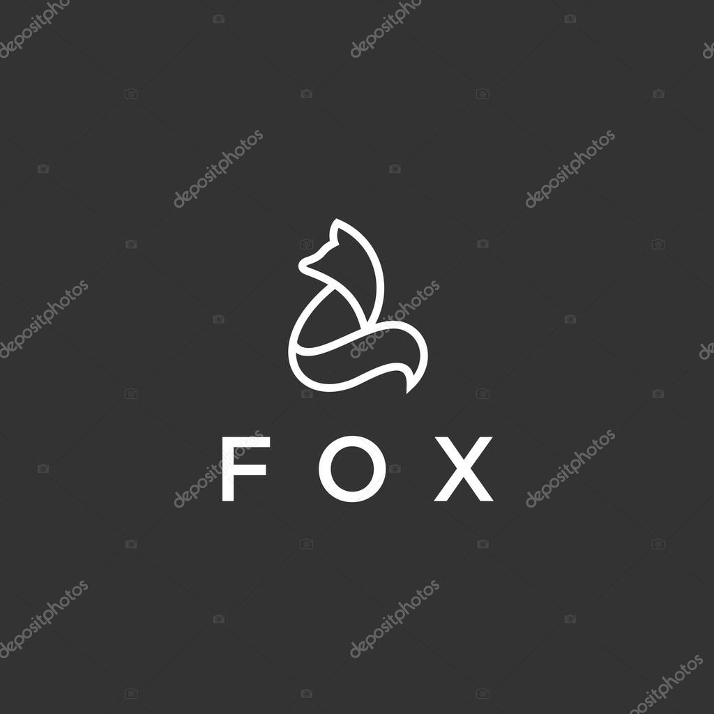 Fox logo design vector illustration