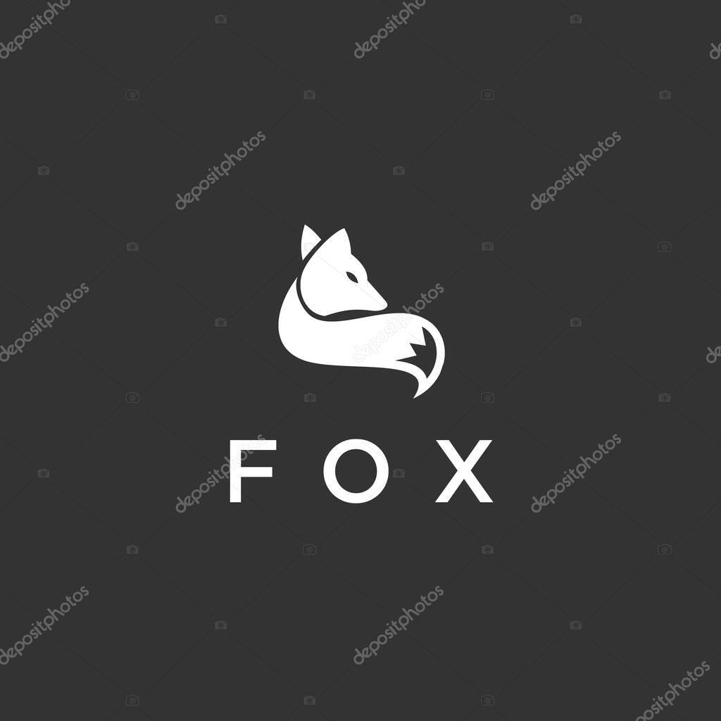 Fox logo design vector illustration