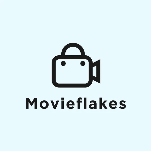Movie Shop Logo Design Vector Illustration — Stockvektor