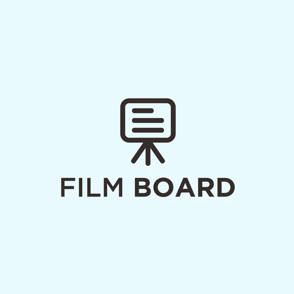 Movie Script Logo Design Vector Illustration — 图库矢量图片