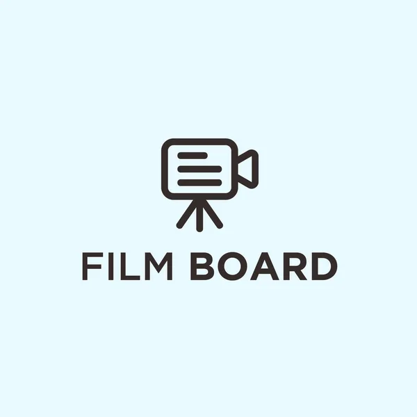 Movie Script Logo Design Vector Illustration — Vetor de Stock