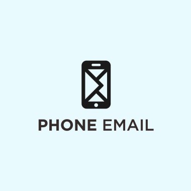phone email logo design vector illustration