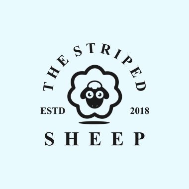 sheep logo design vector illustration