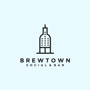 wine city logo design vector illustration