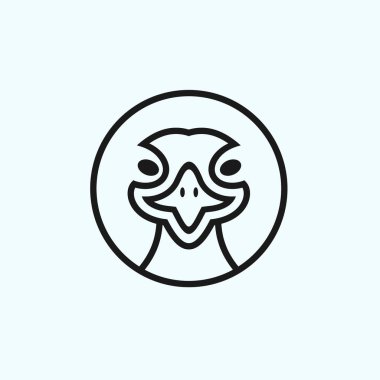 duck head logo design vector illustration