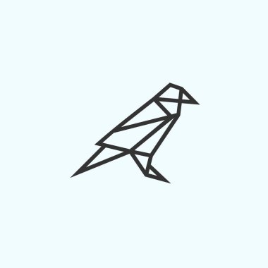 raven logo design vector illustration