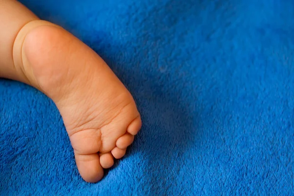Dětské Nohy Detail Modrý Závoj Royalty Free Stock Obrázky