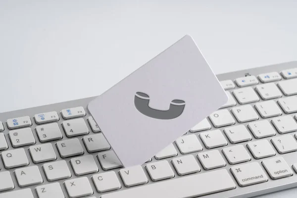Plain Name Card Contact Icon Global Business Concept — Foto de Stock
