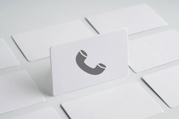 Plain Name Card Contact Icon Global Business Concept — Stock Photo, Image