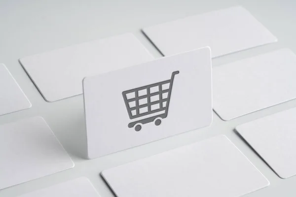 Plain Name Card Online Shopping Icon Concept — Φωτογραφία Αρχείου