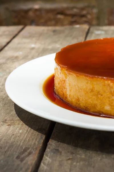 Creme Brulee Flan Quesillo — Stockfoto