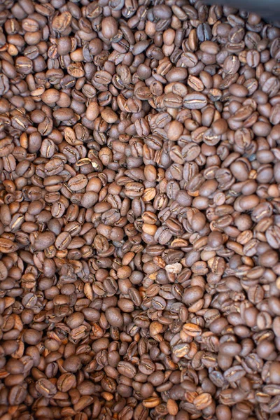 Röstkaffee Kaffeebohnen Kaffeetasche Vorhanden Braun — Stockfoto