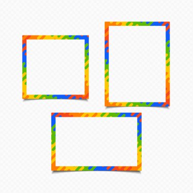 Boş fotoğraf çerçeve vektör set.