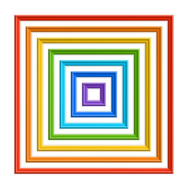 Sada barevný čtvereček rámců. — Stockový vektor