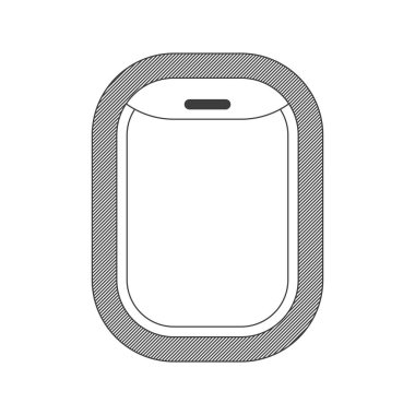 Uçak pencere vektör.