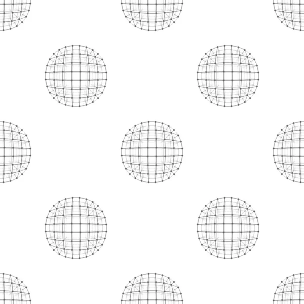 Treillis métallique un fond de cercle gris. — Image vectorielle