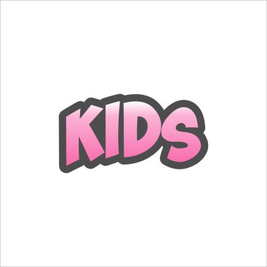 Çocuklar Metin Logosu Tasarım Şablonu