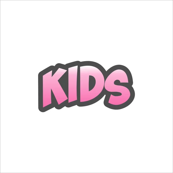 Modelo Design Logotipo Texto Para Crianças — Vetor de Stock
