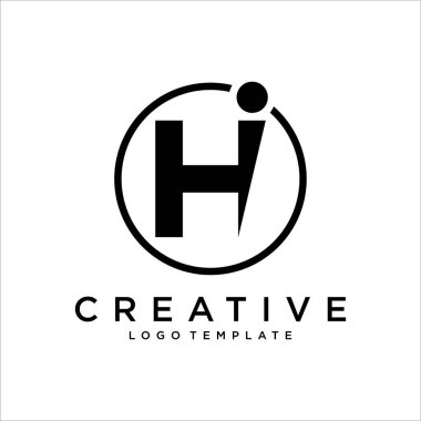 H harfi logo simge tasarım şablonu öğeleri. Soyut vektör simgesi.