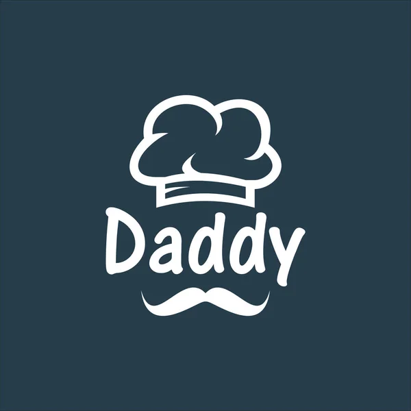 Приготування Їжі Шаблоном Логотипу Daddy — стоковий вектор