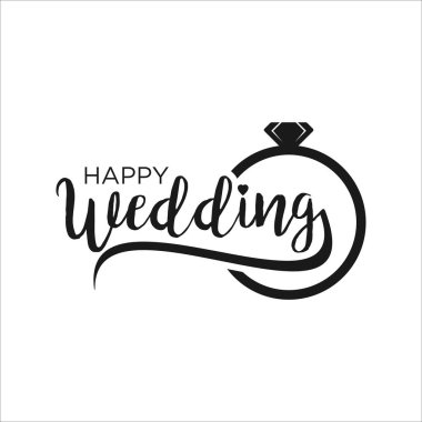 Yüzük sembollü düğün logosu