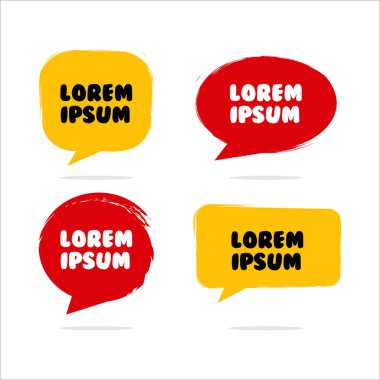 Marketing deal sale tag giving super offer on half price. Yellow red mega discount 50 percent off limited time only label badge two set vector illustration isolated on white background