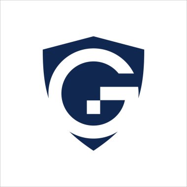 Kalkan simgesi logo tasarım şablonu olan harfler