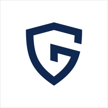 Kalkan simgesi logo tasarım şablonu olan harfler