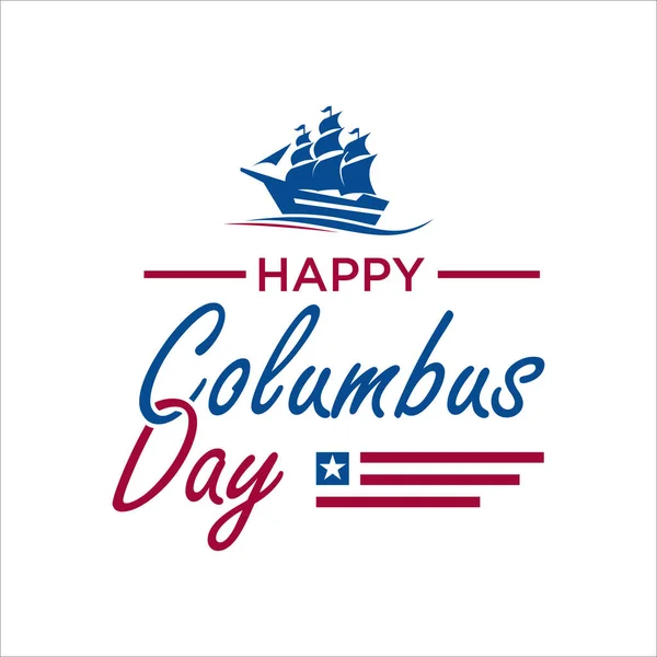 Columbus Day Usa Grußkarte Hintergrund Vektor Illustration — Stockvektor