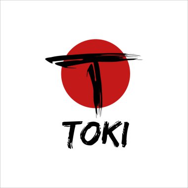 Fırça logo vektörlü T Harfi