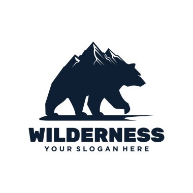 Vahşi yaşam, dağ resimleri, açık hava maceraları. Tişört ve diğer kullanım alanları için vektör grafiği.