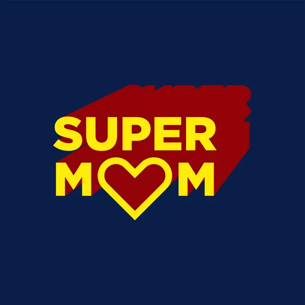 Logotipo Mãe Super Conceito Dia Mãe Super Herói — Vetor de Stock