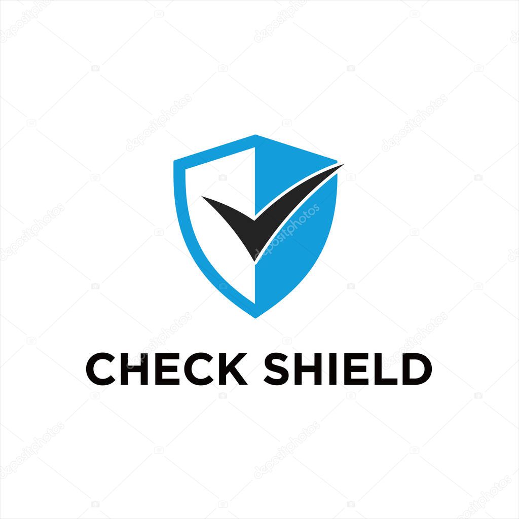 Tick mark approved with shield icon