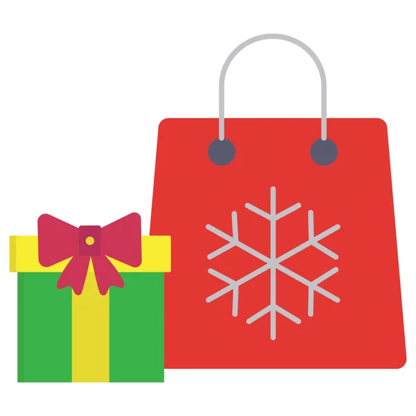 Present Bag Gift Isolated Vector Icon — Stock Photo, Image